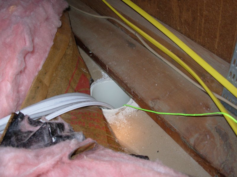 Photo of my CWP PVC pipe in the attic.